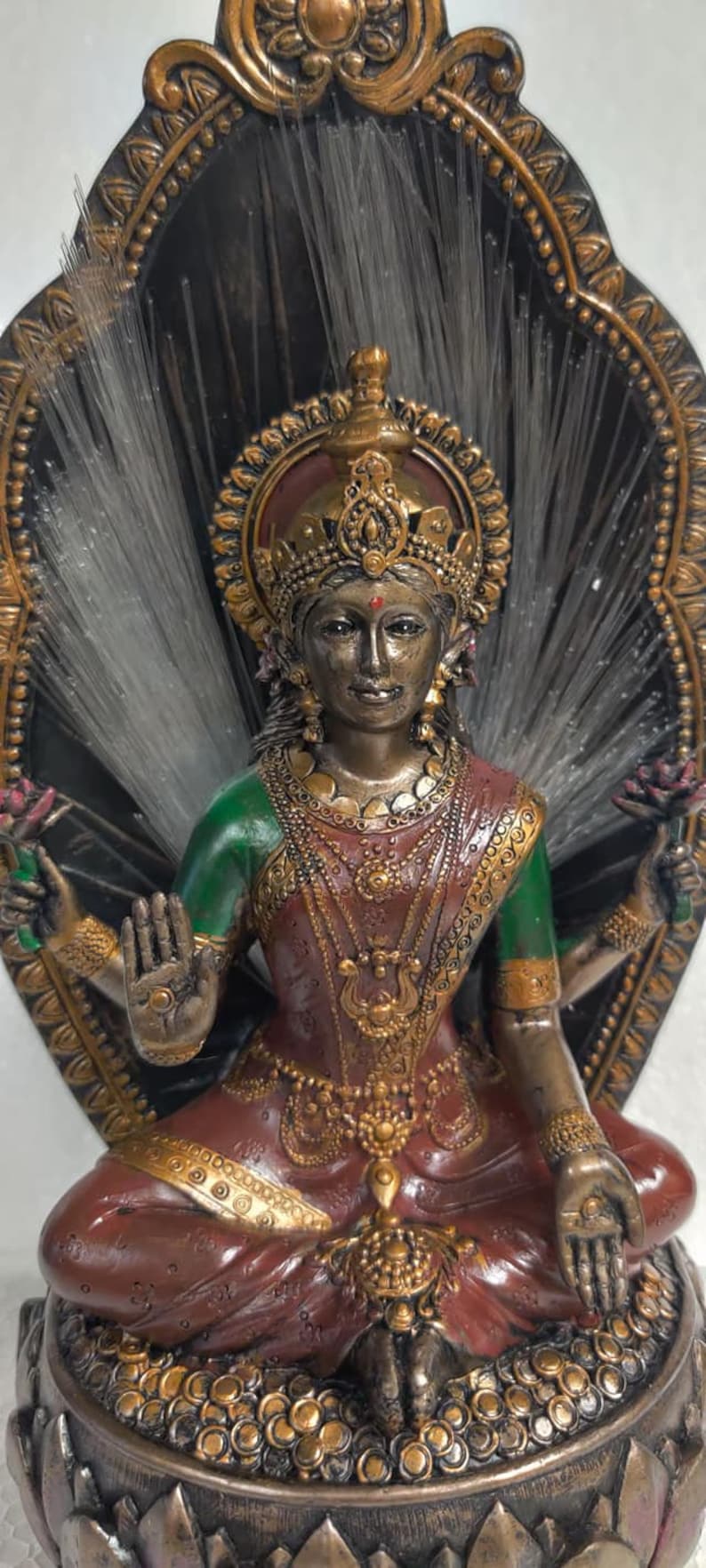 Unique Statue Goddess for Wealth Lakshmi Fiber Optic Statue Etsy