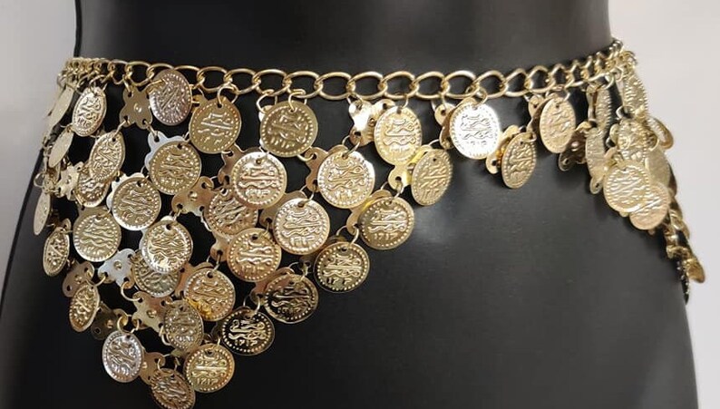 Unique Hand Made Brass Egyptian Gold Coins Belt Made in Egypt - Etsy