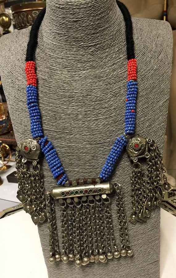 Antique Made of  tribal Bedouin woman silver neckl