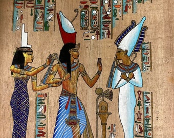 ヴィンテージの古いエジプトのパピルス。エジプトで作られ