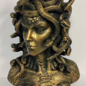 Unique Large Statue Medusa HandCraft statue, antique-style decorative 10&#39;&#39; Tall
