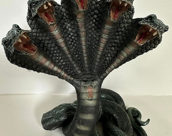 Unique Snake Sheshnag Five Mukhi Nag Statue 7''H