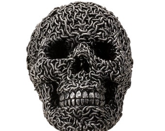 Unique Large Chain Skull   Head Statue Skeleton Decor outdoors and Indoors