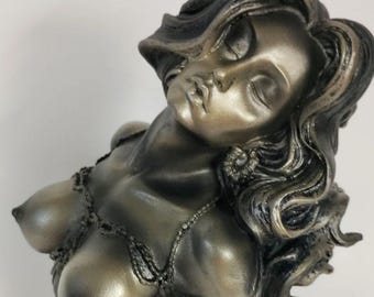 Unique Goddess Cecaelia (Mermaid Statue ) Hand Painted  8'' H