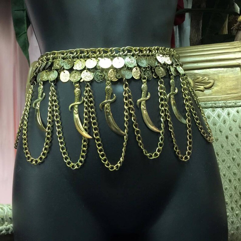 Vintage Unique Brass Egyptian Gold Coins Belt Made in Egypt Etsy