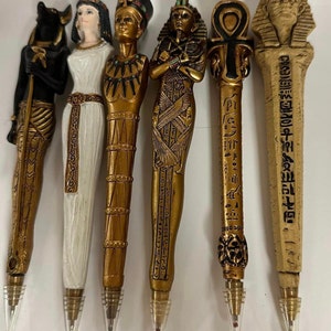 Great exclusive 6 Egyptian Pen's Ballpoint Collection Hand Painted.