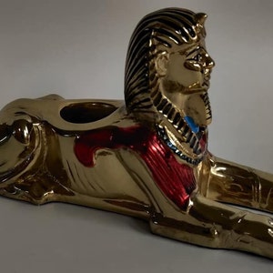 Unique Heavy Brass Egyptian Sphinx Statue  Hand Made In Egypt