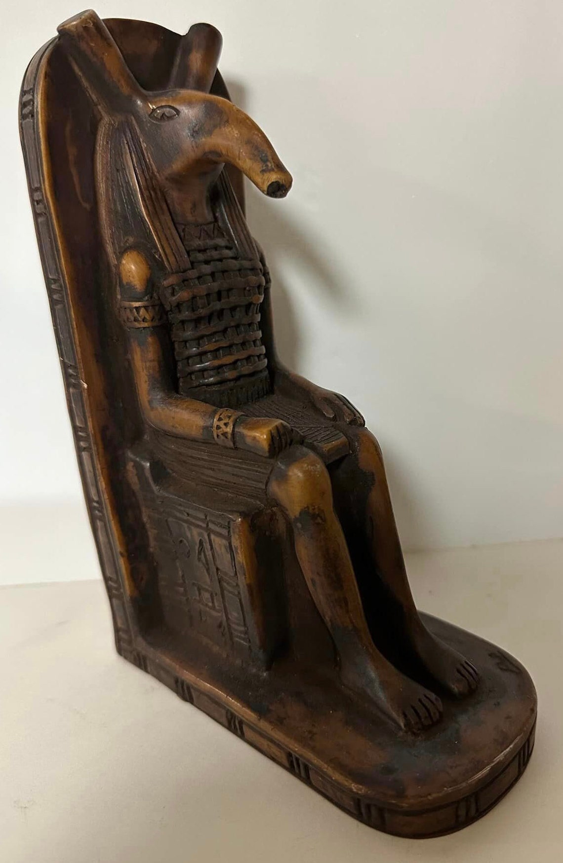 Vintage Egyptian Statue God Seth Collections Heavy Stone 8''H Made in ...