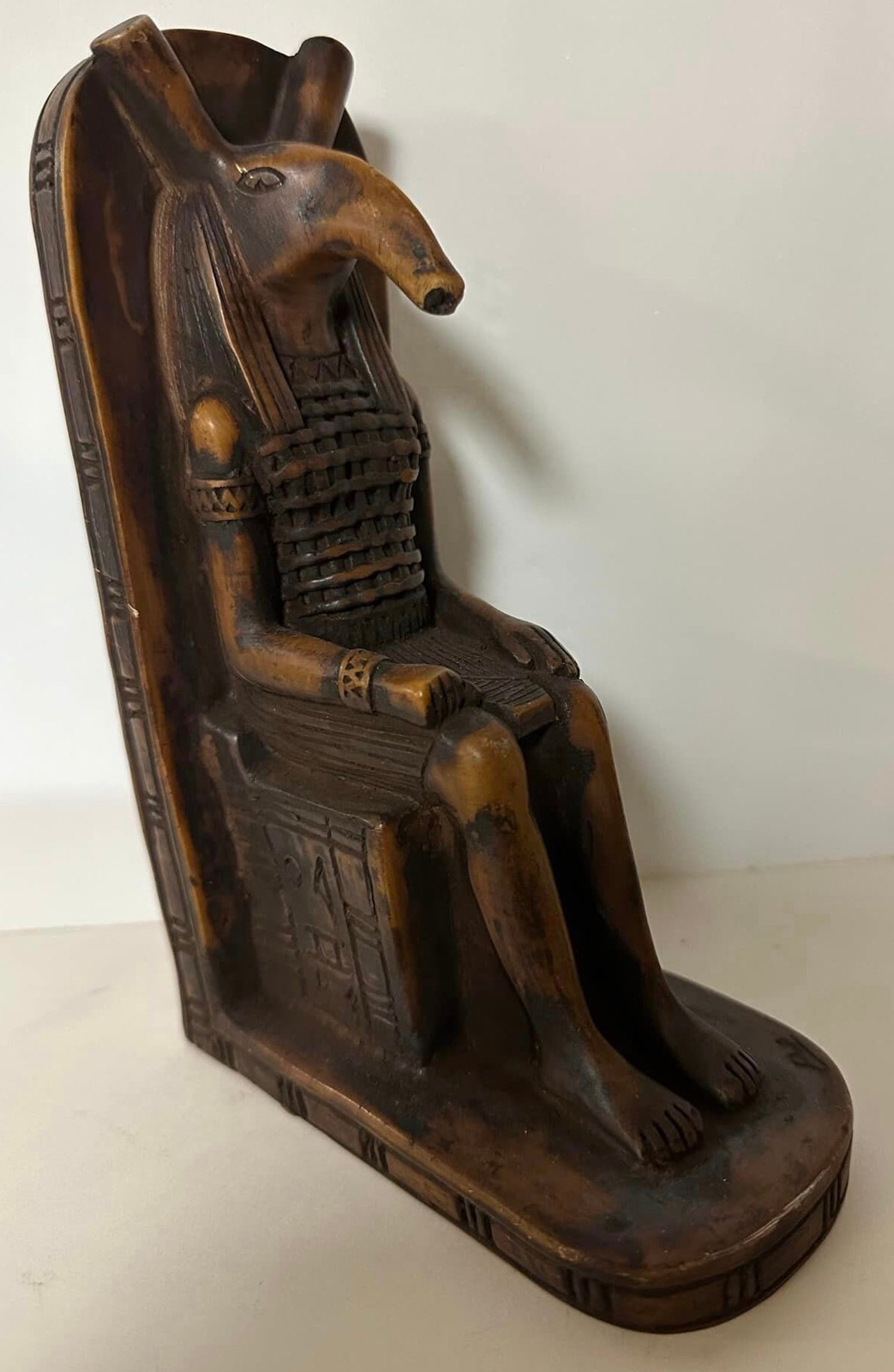 Vintage Egyptian Statue God Seth Collections Heavy Stone 8''H Made in ...