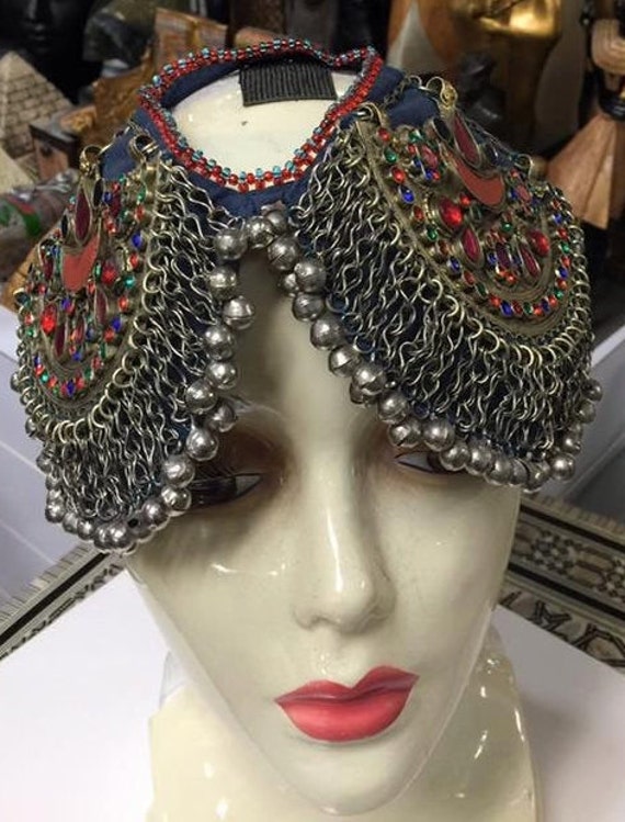 Unique Antique Bedouin Head Chain Head Piece Last 