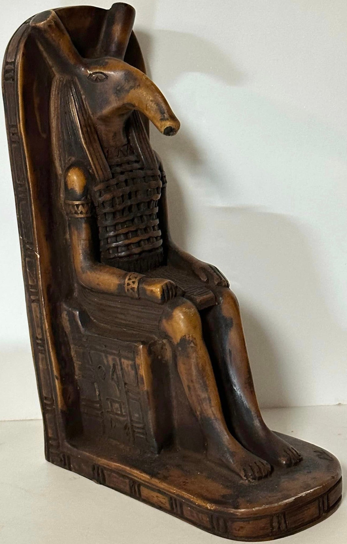 Vintage Egyptian Statue God Seth Collections Heavy Stone 8''H Made in ...