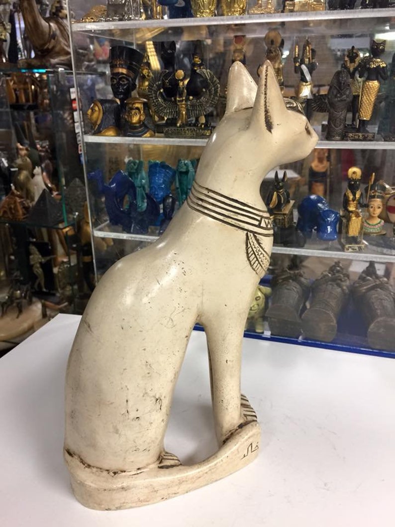 Vintage Unique Large Heavy Egyptian Cat Statue 10'' H Etsy Sweden