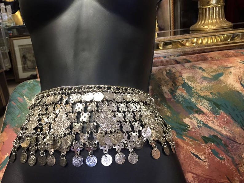 Unique Brass Egyptian Silver Coins Belt Made in Egypt Etsy