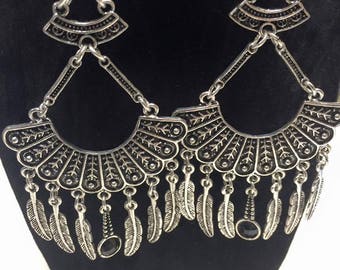 Unique Egyptian Silver Plated Earring Made In Egypt