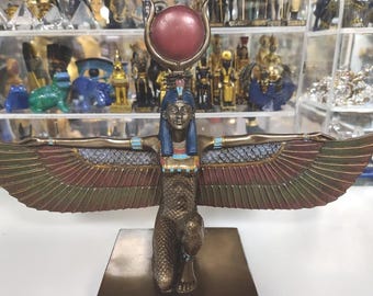 Unique Art Bronze Hand Carved Goddess  Isis