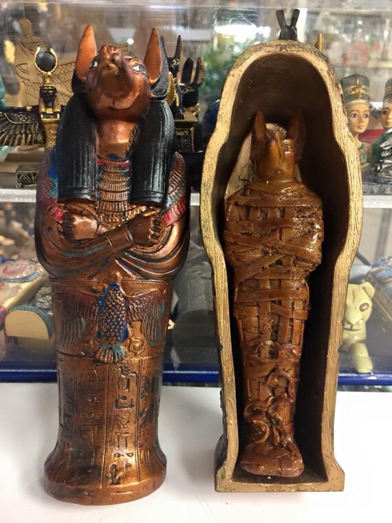 希少] 古代エジプト ツタンカーメン ファラオ オブジェ CDラック