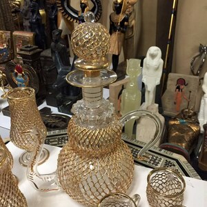 Unique Large Old Egyptian Tea Coffee Set Glass Made in | Etsy