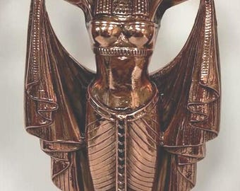 Unique Egyptian Mother Goddess ISIS Copper Wash  12'' H Made In Egypt