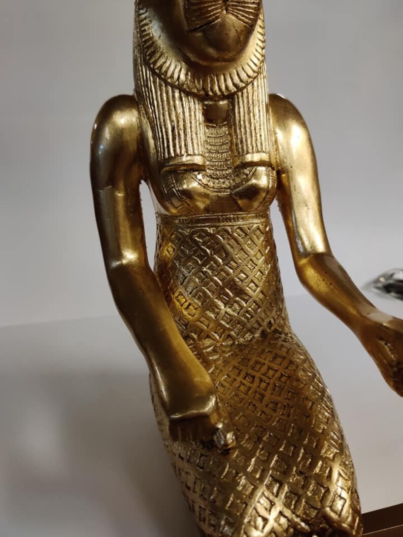 Vintage Grand Heavy Unique Déesse égyptienne Sekhmet Statue Etsy France