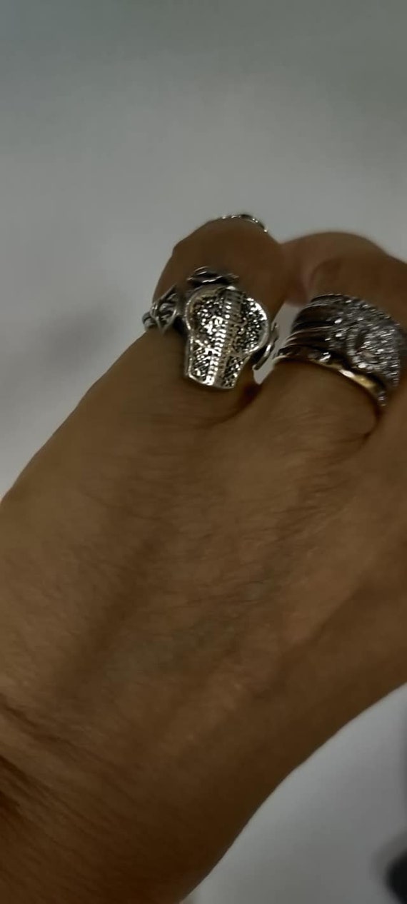 vintage Unique Egyptian Cobra  Ring  Size 5 1/2 S… - image 7
