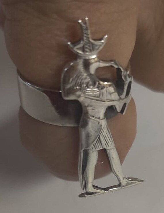 ユニークなエジプト神トートリング サイズ8、7、9、10、11 ヘビー