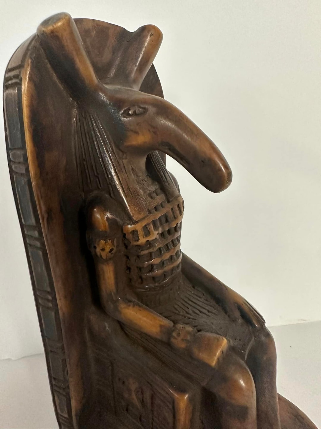 Vintage Egyptian Statue God Seth Collections Heavy Stone 7''H Made in ...
