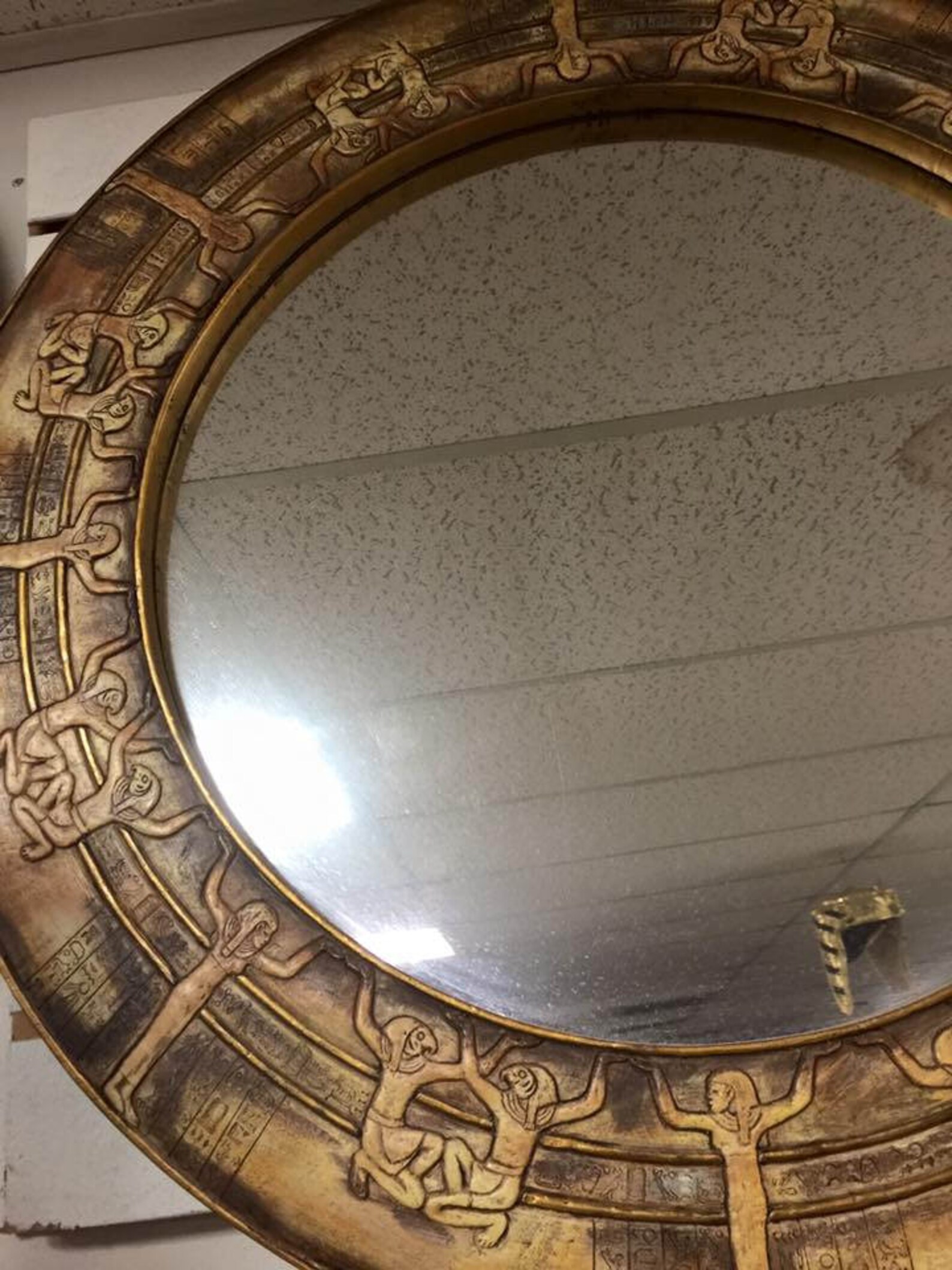 Vintage Egyptian Round Wall Mirror indoor wall Etsy