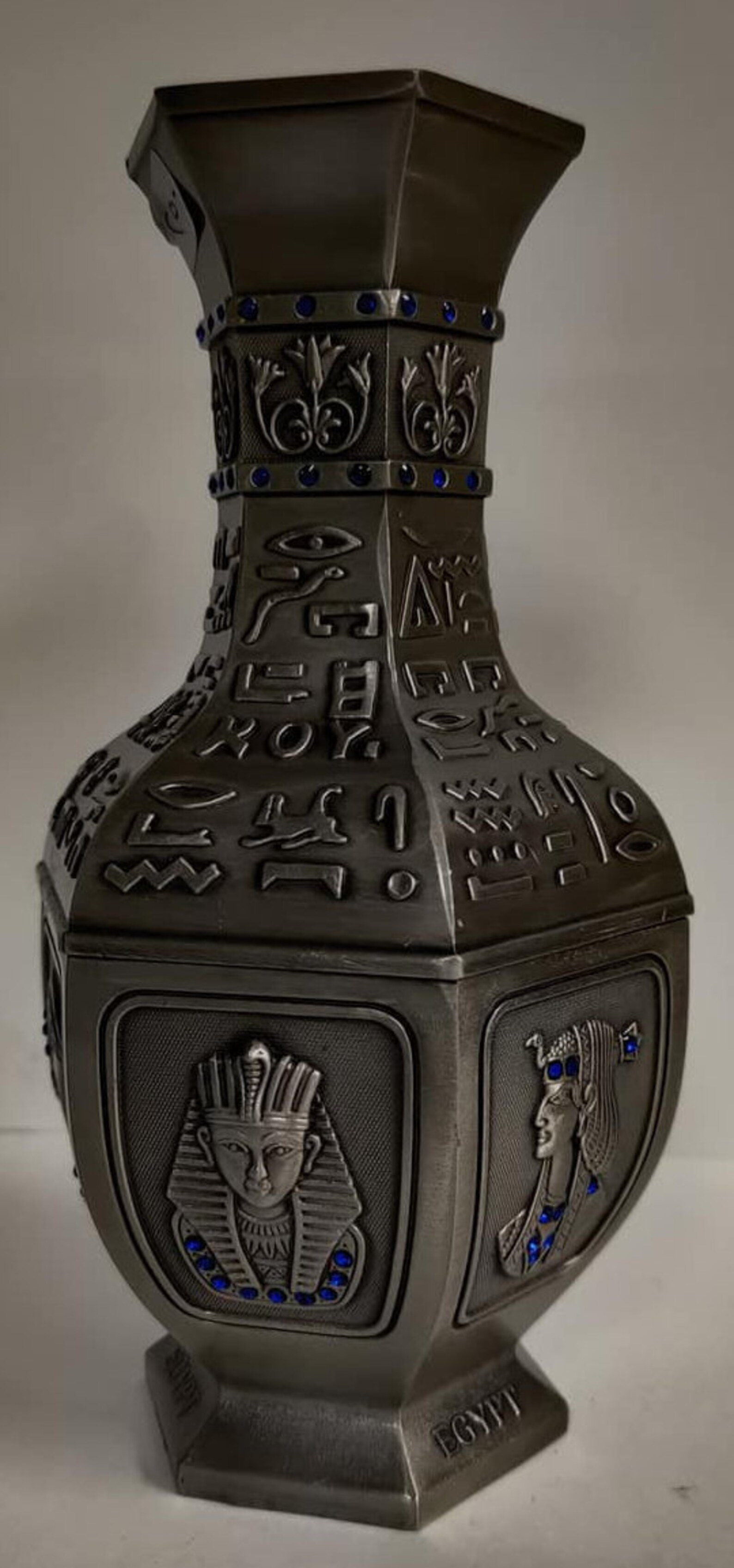 Unique Egyptian Pewter Vase With Beautifully Design Mad in Etsy UK