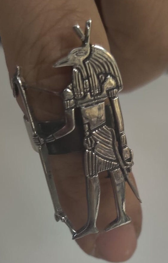 Unique Egyptian God Seth Ring Size  7''  Heavy St… - image 2