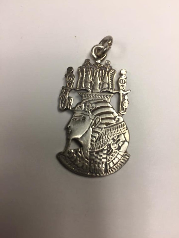 Unique Heavy Solid  Silver Egyptian God Osirs   2… - image 2