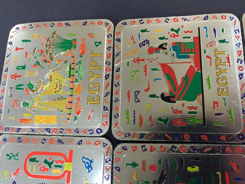 Unique 6 Egyptian Coasters Made in Egypt Etsy