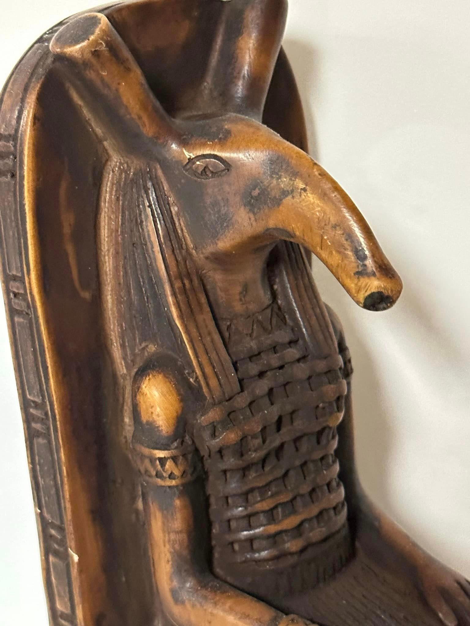Vintage Egyptian Statue God Seth Collections Heavy Stone 8''H Made in ...