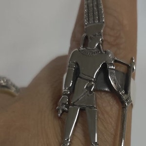 Unique Egyptian God Amun  RA Heavy  Ring  Size 7,8,9 and 10   Sterling Silver Made In EGYPT