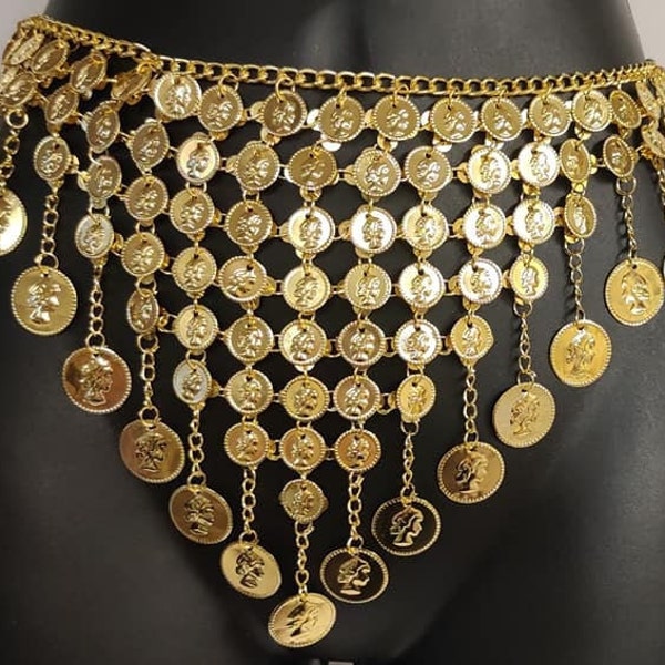 Gold Egyptian Costume Belt Etsy
