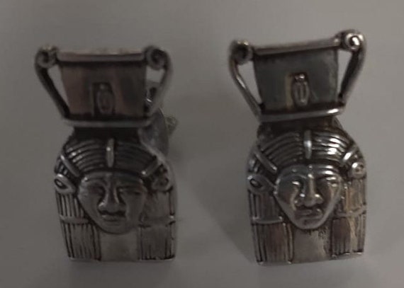 Unique Sterling Silver Egyptian Goddess Hathor Ea… - image 3