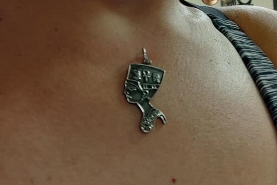 Unique Solid  Silver Egyptian Queen Nefertitie Pe… - image 3
