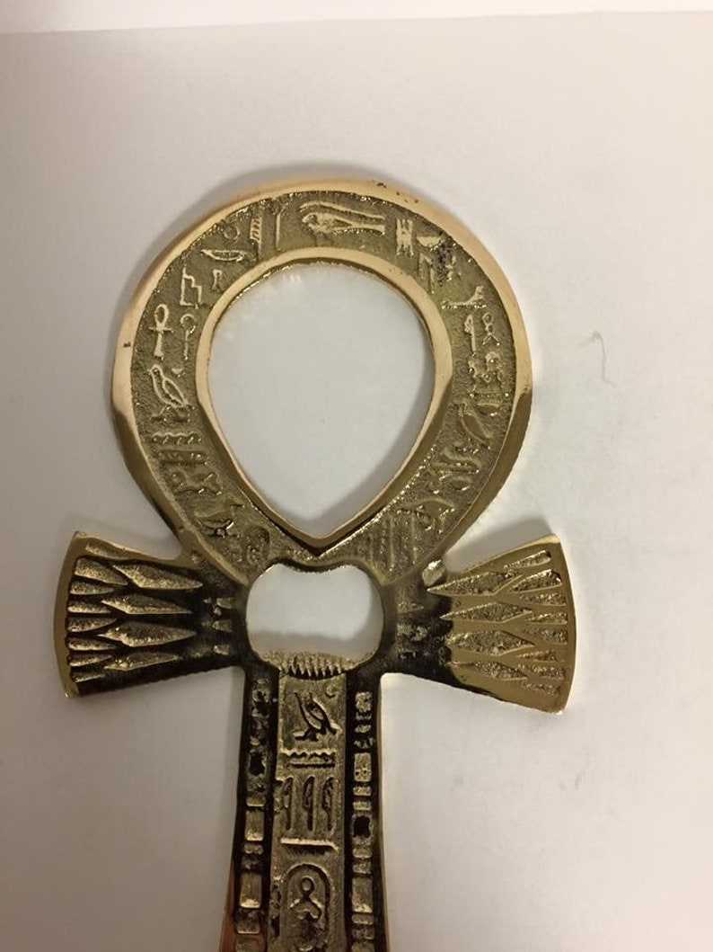 Large Heavy Brass Egyptian Ankh 7'' L Made in Egypt - Etsy