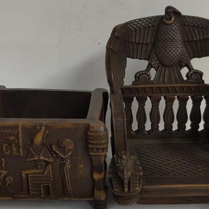 Unique Hand-Crafted Egyptian Throne Chair The high-quality decoration Egypt Museum image 8