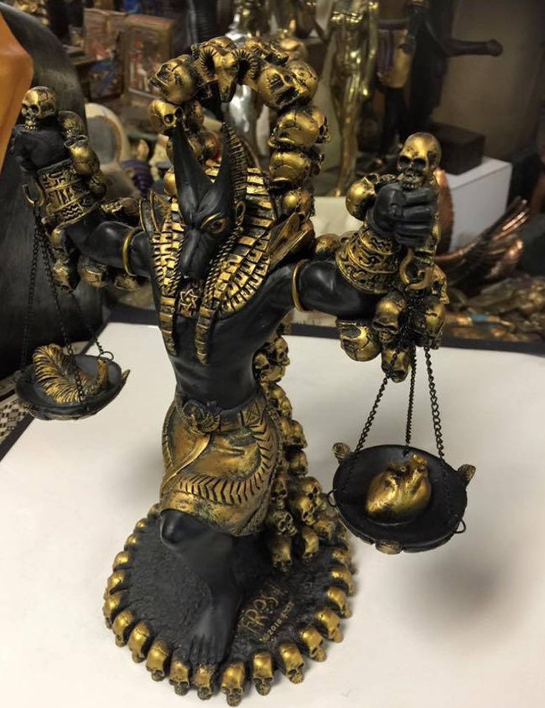 Unique Art Hand Carved Egyptian God Anubis Statue Home Decoration - Etsy