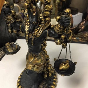 Einzigartige Kunst Hand geschnitzte ägyptische Gott Anubis Statue Dekoration für Haus