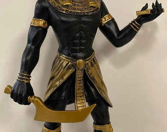 ユニークなアート手彫りエジプト神ホルス10インチ高さ像ホーム