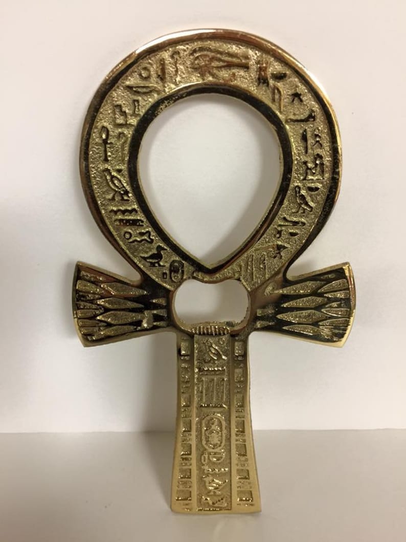 Large Heavy Brass Egyptian Ankh 7'' L Made in Egypt Etsy