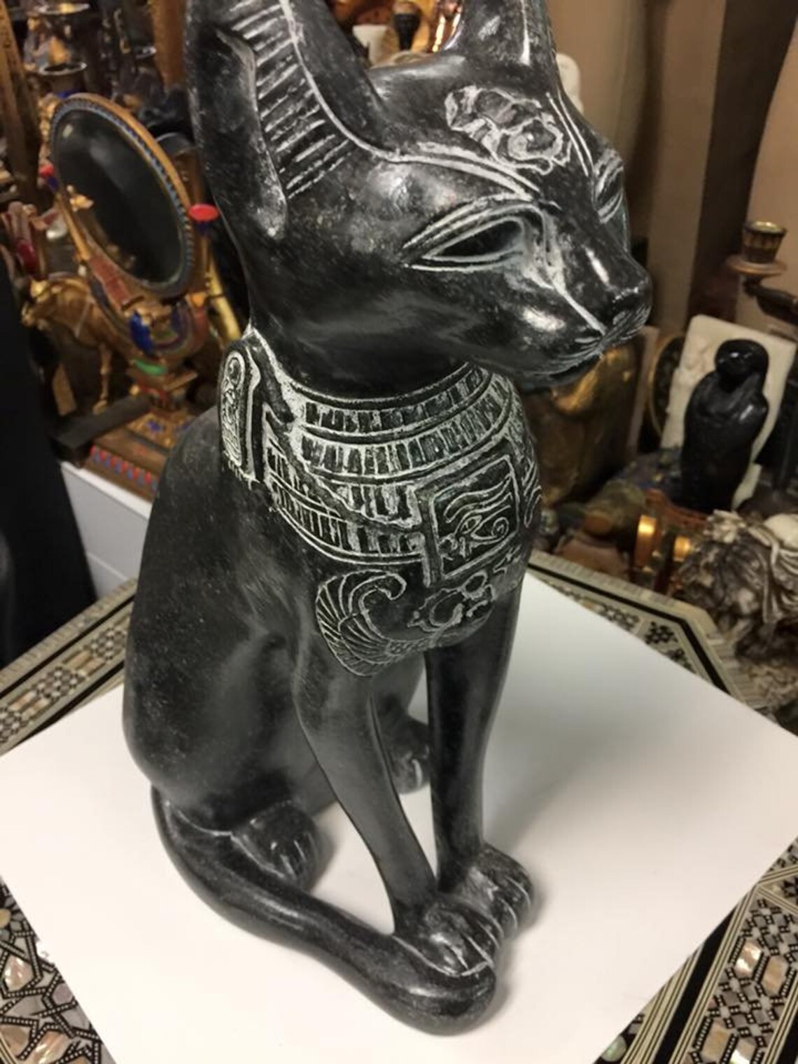 Out or Indoor Large Egyptian Cat Goddess Bast Statue Made in Etsy