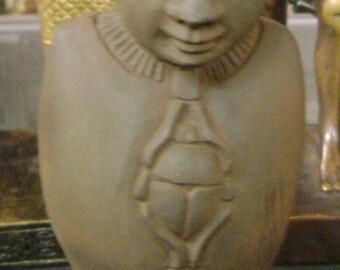 Unik egyptisk gud Osirs staty naturlig kalksten tillverkad i Egypten