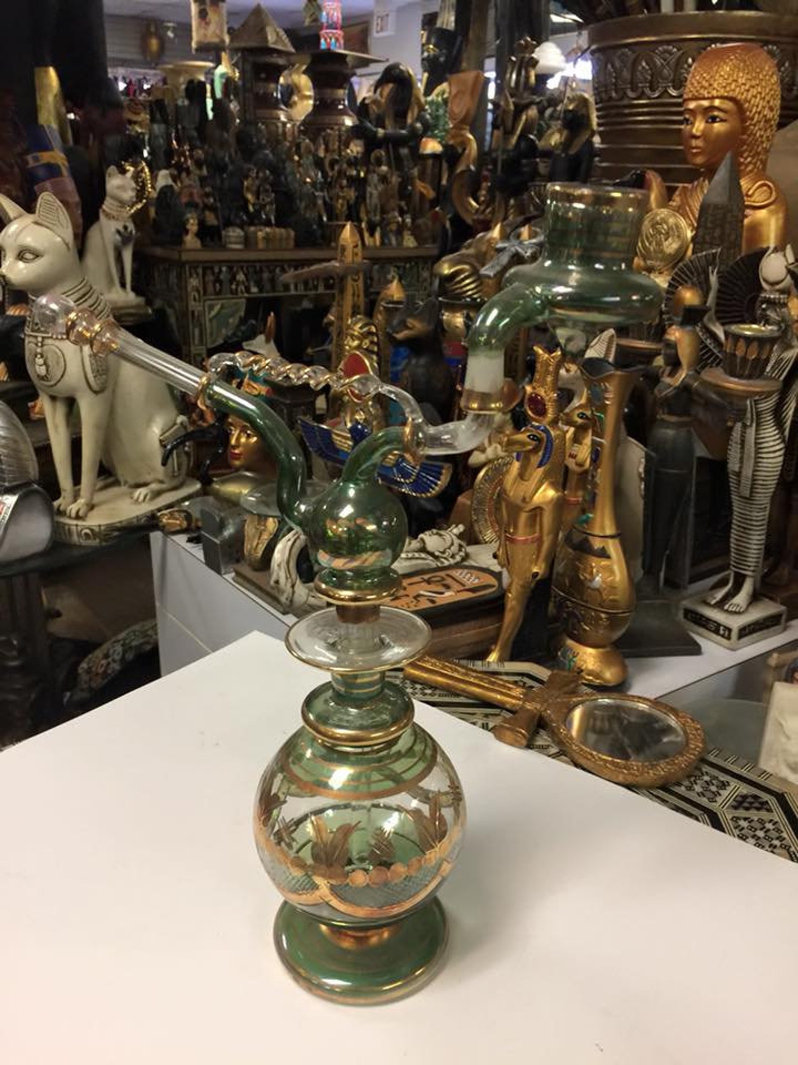 Vintage Unique Glass Egyptian Hookah Shisha Made In Egypt Etsy