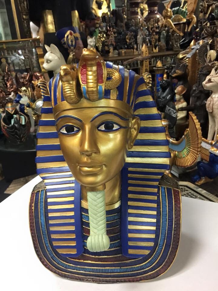 Egyptian Tutankhamen Golden Mask King Tut 12'' H - Etsy