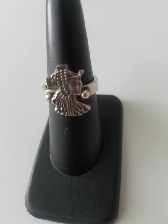 Vintage Egyptian Goddess Isis  Ring Size 6 1/2'' … - image 2