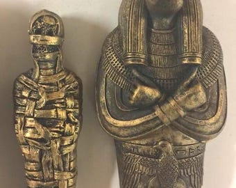 Amazing Unique Egyptian God Anubis Sarcophagus with Mummy