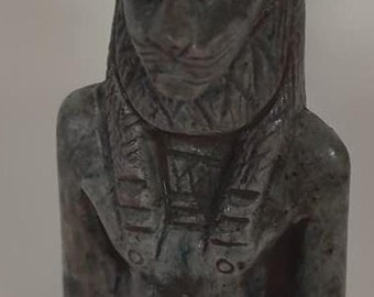 Unique Vintage  Egyptian Goddess Sekhmet Statue  Natural Stone Made in Egypt