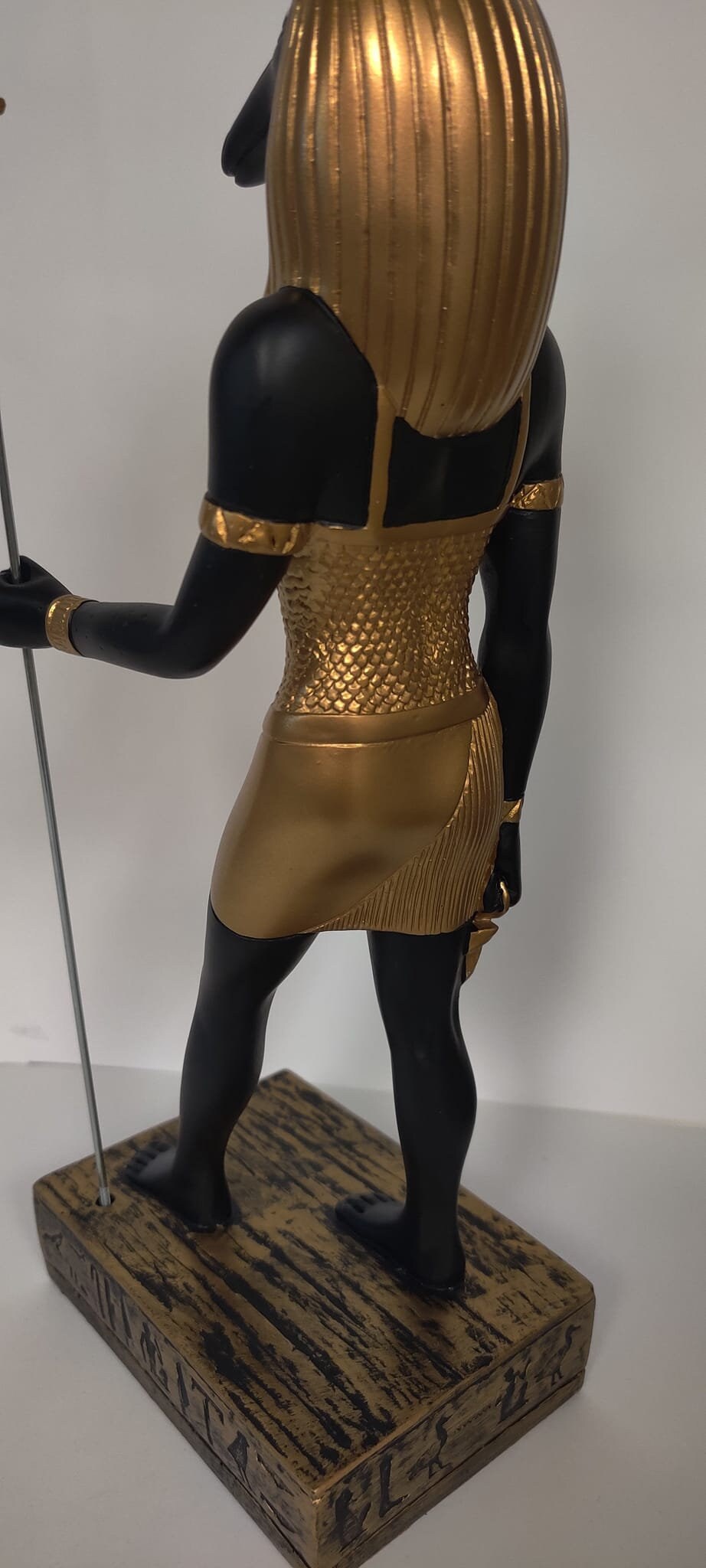 Unique Heavy Egyptian God Seth Statue Hand Gold Leafed and Detailed 12 ...